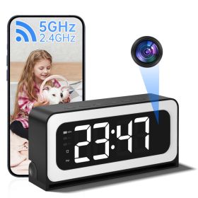 3MP Black Color Wireless Wifi Alarm Clock Camera Video Recording Home Baby Monitor