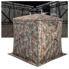 Stealth Hunting Tent With Pop-up Design, 150D Flame-Retardant Blackout Cloth (UV50+ & Waterproof), Fiber Glass Frame