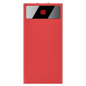 1Pc 20000mAh Power Bank Ultra-thin Phone Charger Dual USB Port Flashlight Battery Remain Display