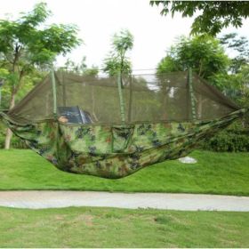 Outdoor Anti Mosquito Hammock With Fine-Mesh Netting  Foldable, Portable Tree-Hanging Swing Bed Suitable For Camping, Gardens, Patios, And Leisure Use